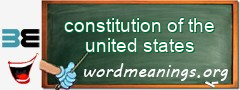 WordMeaning blackboard for constitution of the united states